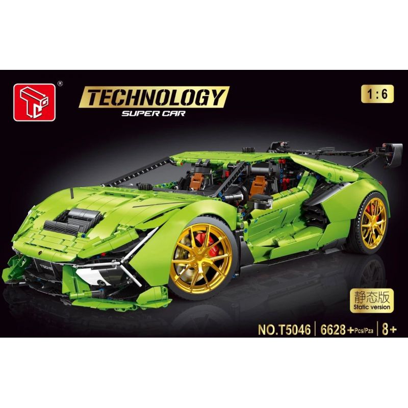 TYGOLL T5046 5046 AVENTADOR SVJ 1:6 tỷ lệ 1:6 bộ đồ chơi xếp lắp ráp ghép mô hình Technic Kỹ Thuật Công Nghệ Cao Mô Hình Phương Tiện 6628 khối