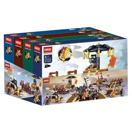 LWCK 60134 DA QIN 4 MẪU YINGZHENG GIÁP NẶNG TƯỚNG LÍNH bộ đồ chơi xếp lắp ráp ghép mô hình Historical 924 khối