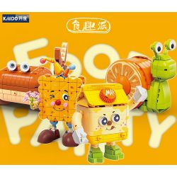 KAIDO 99014 MÓN BÁNH 4 LOẠI CUA TẨM BỘT QUẾ NƯỚC CỐT DỪA ỐC BINGO bộ đồ chơi xếp lắp ráp ghép mô hình FOOD PARTY