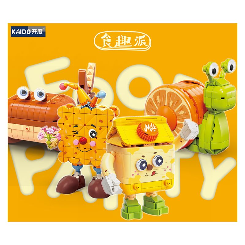 KAIDO 99014 MÓN BÁNH 4 LOẠI CUA TẨM BỘT QUẾ NƯỚC CỐT DỪA ỐC BINGO bộ đồ chơi xếp lắp ráp ghép mô hình FOOD PARTY