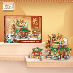LOZ 1955 NHÀ HÀNG VỊT QUAY TẾT bộ đồ chơi xếp lắp ráp ghép mô hình Creator Sáng Tạo 1416 khối