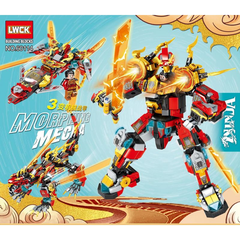 LWCK 60114 3 ÁO GIÁP CƠ KHÍ BIẾN HÌNH bộ đồ chơi xếp lắp ráp ghép mô hình 750 khối