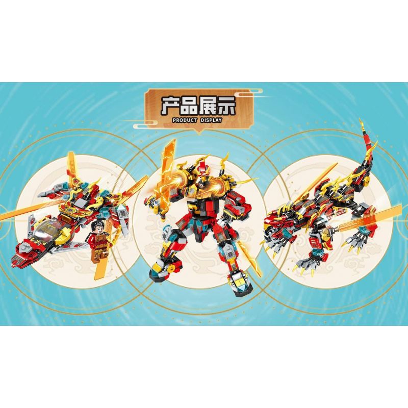 LWCK 60114 3 ÁO GIÁP CƠ KHÍ BIẾN HÌNH bộ đồ chơi xếp lắp ráp ghép mô hình 750 khối