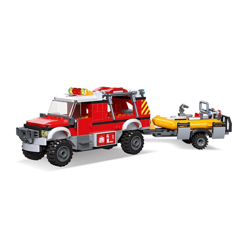 JIESTAR 52021 non Lego UNIVERSAL CITY XE CỨU HỎA BỜ BIỂN bộ đồ chơi xếp lắp ráp ghép mô hình FIRE TRUCK Thành Phố 271 khối