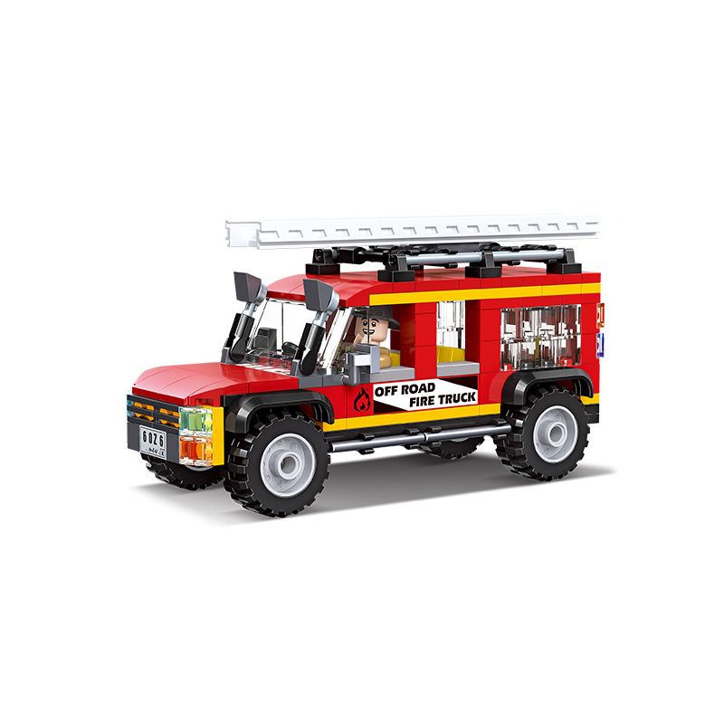 JIESTAR 52024 non Lego UNIVERSAL CITY XE CỨU HỎA ĐỊA HÌNH bộ đồ chơi xếp lắp ráp ghép mô hình OFF ROAD FIRE TRUCK Thành Phố 254 khối