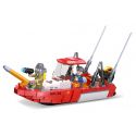 JIESTAR 52025 non Lego UNIVERSAL CITY THUYỀN CỨU HỎA bộ đồ chơi xếp lắp ráp ghép mô hình RESCUE FIRE BOATS Thành Phố 319 khối