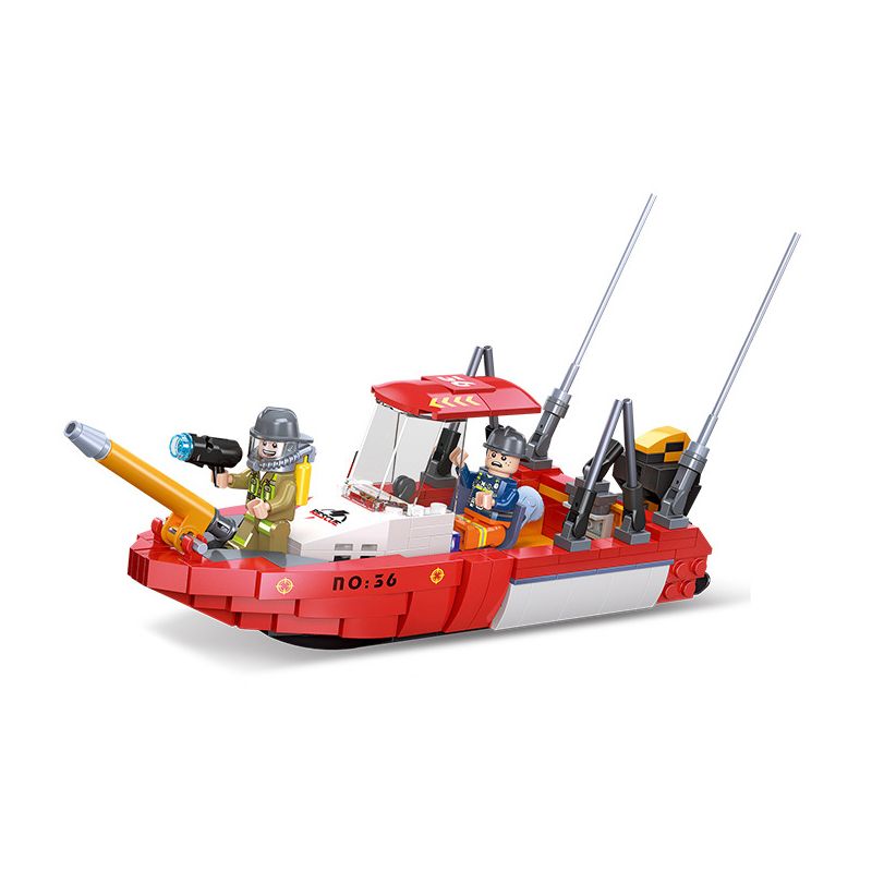 JIESTAR 52025 non Lego UNIVERSAL CITY THUYỀN CỨU HỎA bộ đồ chơi xếp lắp ráp ghép mô hình RESCUE FIRE BOATS Thành Phố 319 khối
