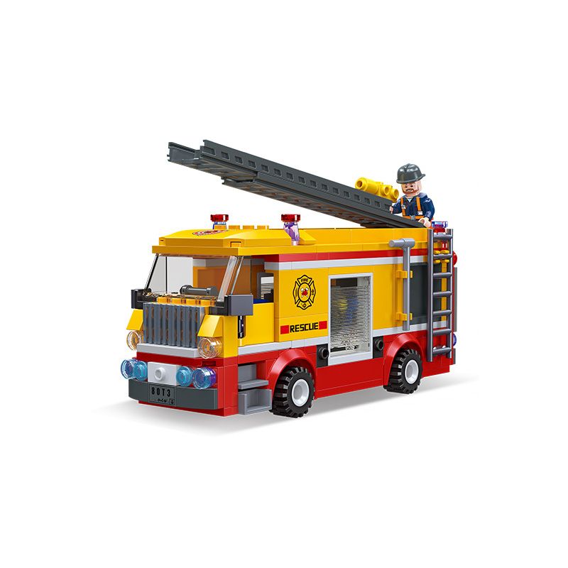 JIESTAR 52035 non Lego THÀNH PHỐ TOÀN CẦU XE CỨU HỎA BỌT bộ đồ chơi xếp lắp ráp ghép mô hình City FOAM FIRE TRUCK 258 khối