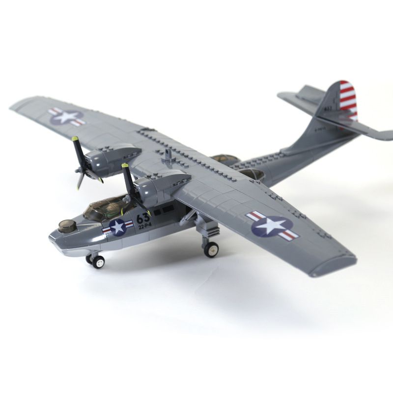 WANGE LIGAO DR.LUCK 5007 non Lego THỦY PHI CƠ CATALINA bộ đồ chơi xếp lắp ráp ghép mô hình Military Army CONSOLIDATED PBY-5A CATALINA Quân Sự Bộ Đội 364 khối