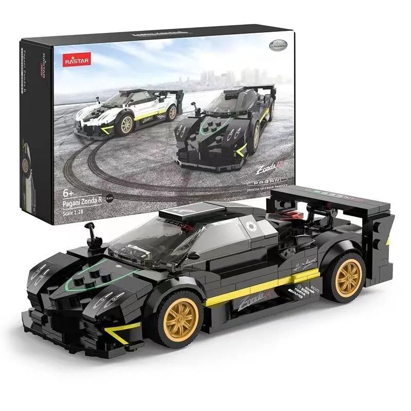 RASTAR 93900-B 93900 non Lego PAGANI ZONDA R tỷ lệ 1:28 bộ đồ chơi xếp lắp ráp ghép mô hình Speed Champions Racing Cars Đua Xe Công Thức 387 khối