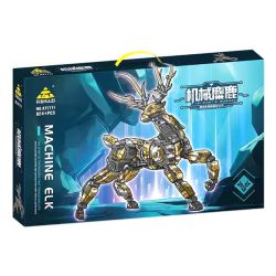 Kazi KY7711 7711 NAI SỪNG TẤM CƠ KHÍ bộ đồ chơi xếp lắp ráp ghép mô hình Creator MACHINE ELK Sáng Tạo 924 khối