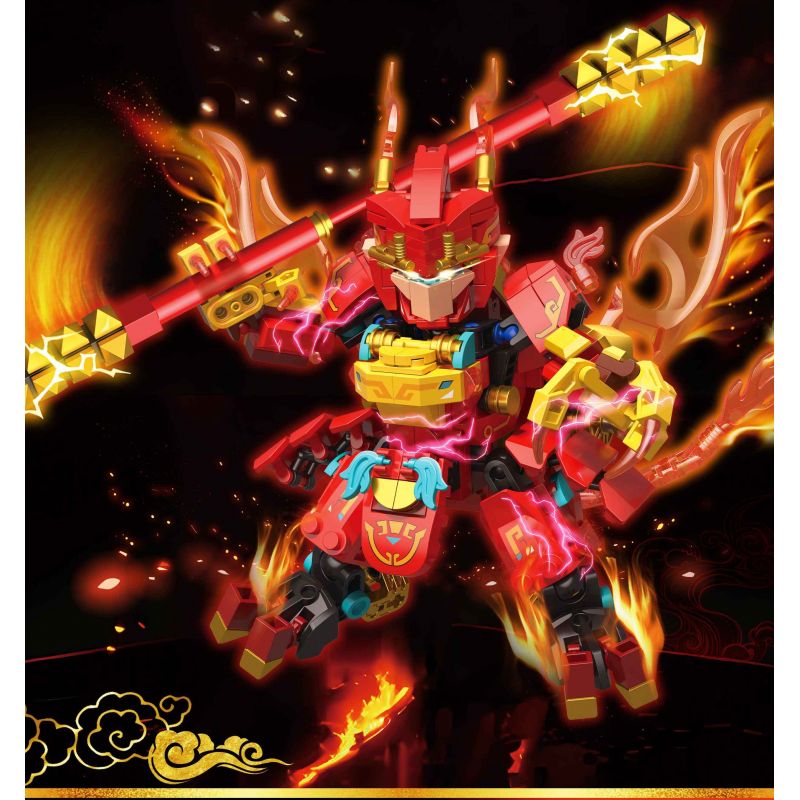 ZHEGAO GZ2002 2002 MECHA TRUNG QUỐC VUA KHỈ bộ đồ chơi xếp lắp ráp ghép mô hình 375 khối