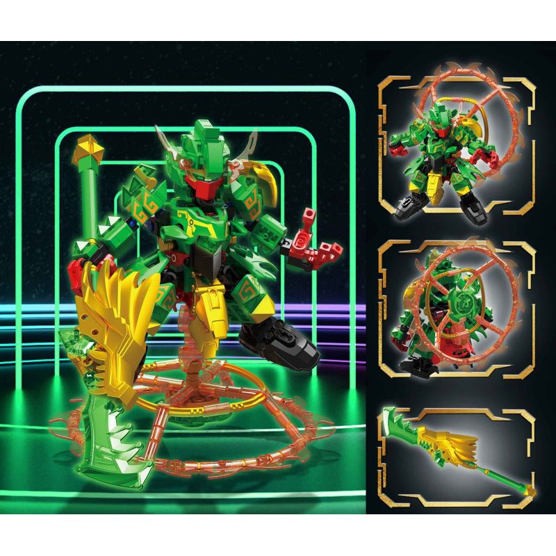 ZHEGAO GZ2003 2003 CƠ GIÁP QUỐC PHONG QUAN VŨ TỬ VÂN XƯƠNG bộ đồ chơi xếp lắp ráp ghép mô hình 347 khối