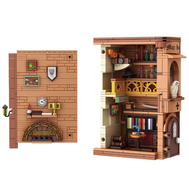 WE GAME COMING 66009 CUỐN SÁCH MA THUẬT bộ đồ chơi xếp lắp ráp ghép mô hình MAGIC BOOKENDS 1488 khối