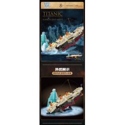 WE GAME COMING 66010 WELLEADZ 6108 TITANIC VÀ TẢNG BĂNG TRÔI bộ đồ chơi xếp lắp ráp ghép mô hình 2288 khối