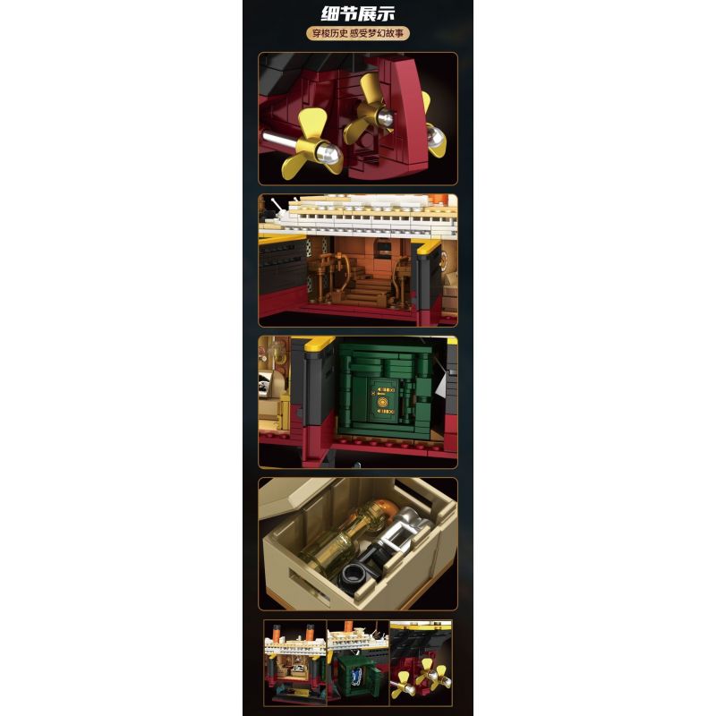 WE GAME COMING 66010 WELLEADZ 6108 TITANIC VÀ TẢNG BĂNG TRÔI bộ đồ chơi xếp lắp ráp ghép mô hình 2288 khối