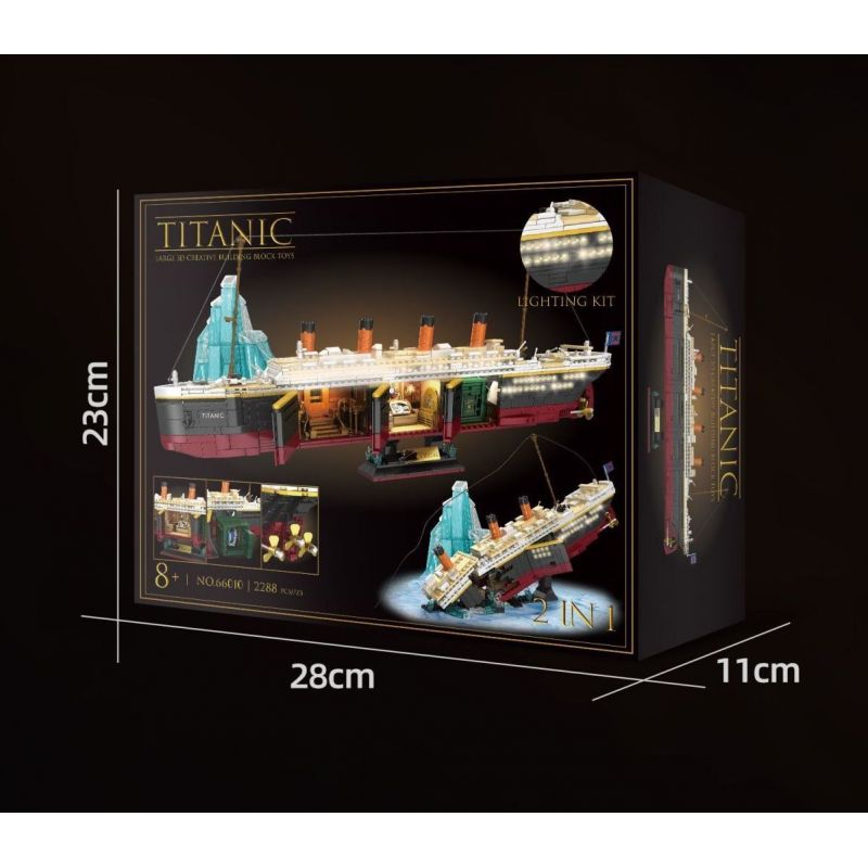 WE GAME COMING 66010 WELLEADZ 6108 TITANIC VÀ TẢNG BĂNG TRÔI bộ đồ chơi xếp lắp ráp ghép mô hình 2288 khối