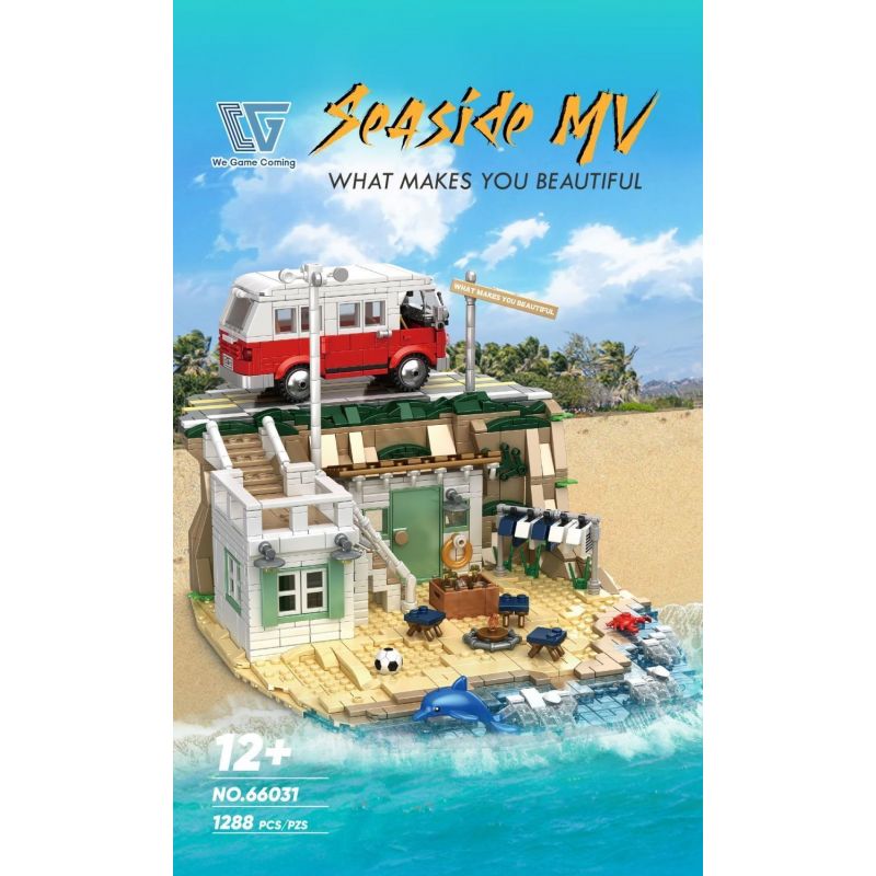 WE GAME COMING 66031 MV BÊN BỜ BIỂN bộ đồ chơi xếp lắp ráp ghép mô hình SEASIDE MV 1288 khối