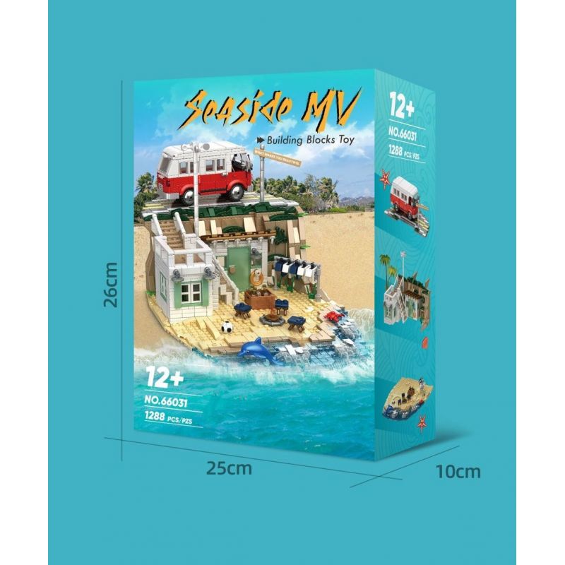 WE GAME COMING 66031 MV BÊN BỜ BIỂN bộ đồ chơi xếp lắp ráp ghép mô hình SEASIDE MV 1288 khối