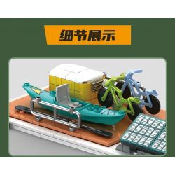 WE GAME COMING 66008 XE TẢI CẮM TRẠI bộ đồ chơi xếp lắp ráp ghép mô hình Creator TRUCK CAMPER Sáng Tạo 2188 khối