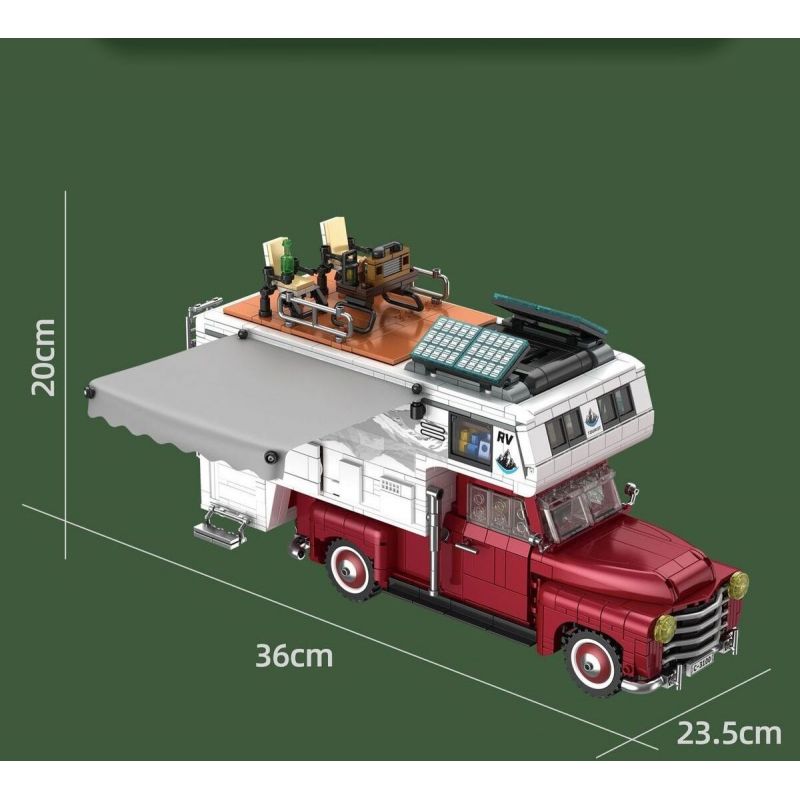 WE GAME COMING 66008 XE TẢI CẮM TRẠI bộ đồ chơi xếp lắp ráp ghép mô hình Creator TRUCK CAMPER Sáng Tạo 2188 khối