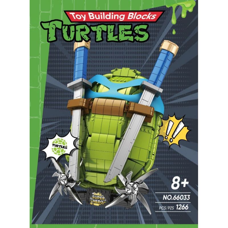 WE GAME COMING 66033 VỎ RÙA NINJA ĐỘT BIẾN TUỔI TEEN bộ đồ chơi xếp lắp ráp ghép mô hình Movie & Game TURTLES Phim Và Trò Chơi 1266 khối