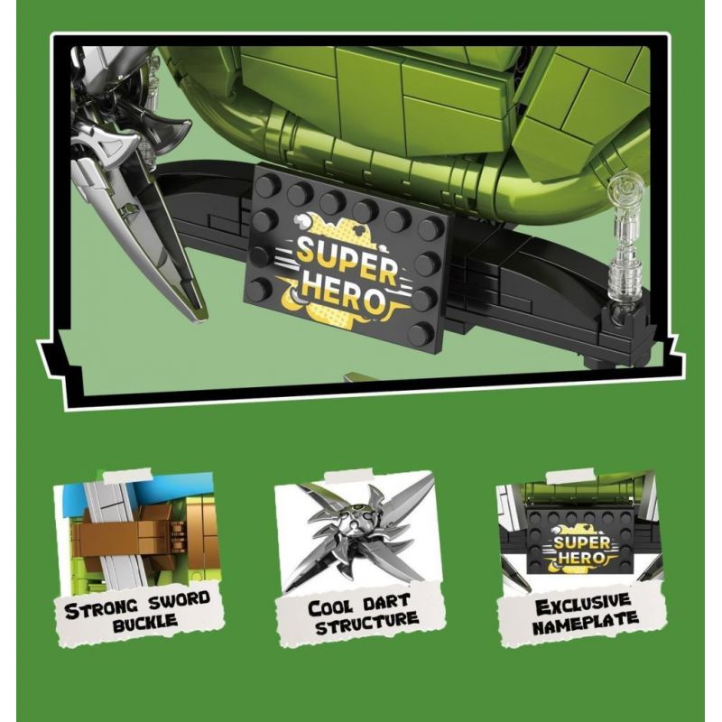 WE GAME COMING 66033 VỎ RÙA NINJA ĐỘT BIẾN TUỔI TEEN bộ đồ chơi xếp lắp ráp ghép mô hình Movie & Game TURTLES Phim Và Trò Chơi 1266 khối