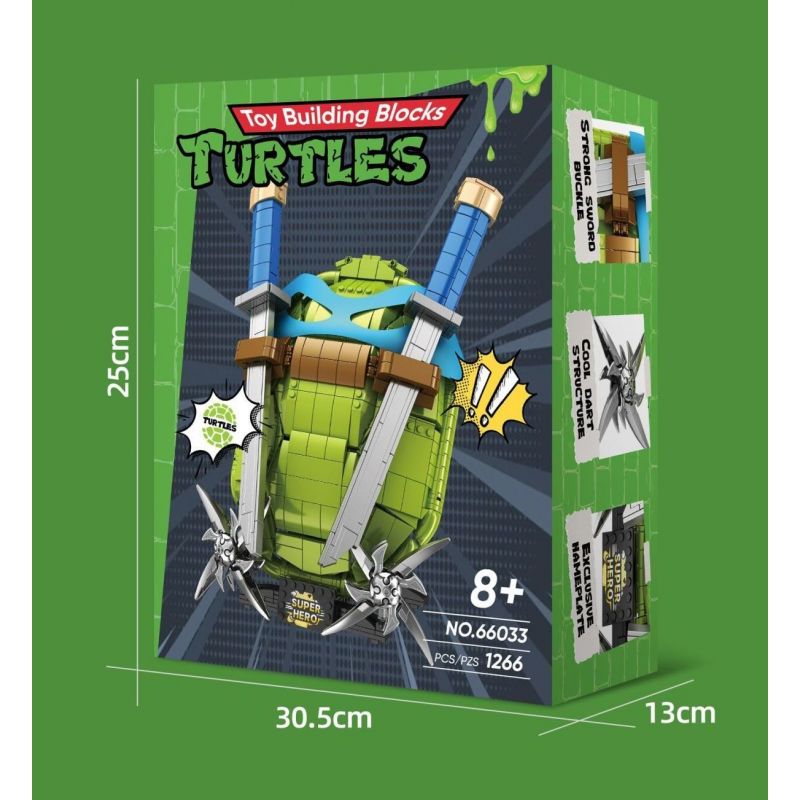 WE GAME COMING 66033 VỎ RÙA NINJA ĐỘT BIẾN TUỔI TEEN bộ đồ chơi xếp lắp ráp ghép mô hình Movie & Game TURTLES Phim Và Trò Chơi 1266 khối