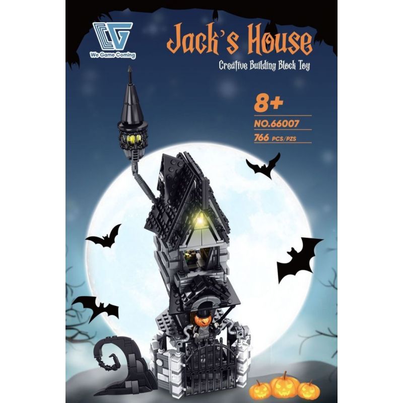 WE GAME COMING 66007 NGÔI NHÀ MA ÁM HALLOWEEN bộ đồ chơi xếp lắp ráp ghép mô hình Creator JACK'S HOUSE Sáng Tạo 766 khối
