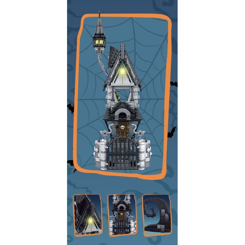 WE GAME COMING 66007 NGÔI NHÀ MA ÁM HALLOWEEN bộ đồ chơi xếp lắp ráp ghép mô hình Creator JACK'S HOUSE Sáng Tạo 766 khối