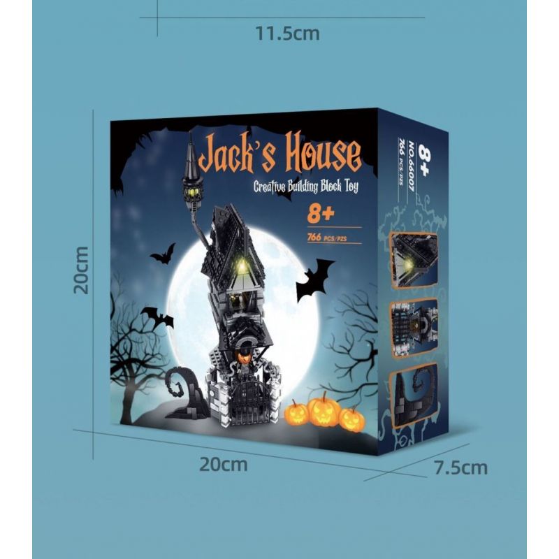 WE GAME COMING 66007 NGÔI NHÀ MA ÁM HALLOWEEN bộ đồ chơi xếp lắp ráp ghép mô hình Creator JACK'S HOUSE Sáng Tạo 766 khối