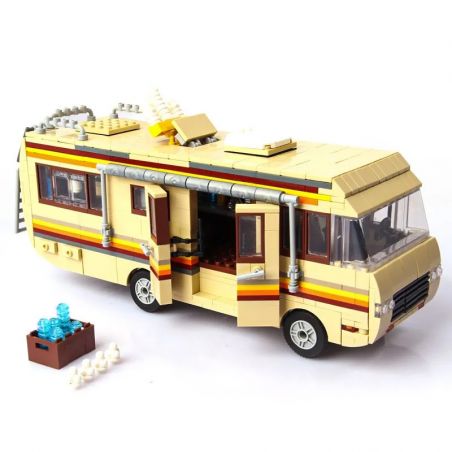 WE GAME COMING 66002 XE BUÝT ĐÈN XANH BREAKING BAD bộ đồ chơi xếp lắp ráp ghép mô hình Movie & Game GREENLIGHT BREAK BAD RV Phim Và Trò Chơi 986 khối