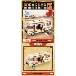 WE GAME COMING 66002 XE BUÝT ĐÈN XANH BREAKING BAD bộ đồ chơi xếp lắp ráp ghép mô hình Movie & Game GREENLIGHT BREAK BAD RV Phim Và Trò Chơi 986 khối