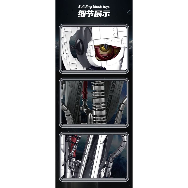 WE GAME COMING 66005 MŨ TƯỚNG ĐAU KHỔ CỦA SẦU bộ đồ chơi xếp lắp ráp ghép mô hình Star Wars GENERAL GRIEVOUS HELMET Chiến Tranh Giữa Các Vì Sao 788 khối