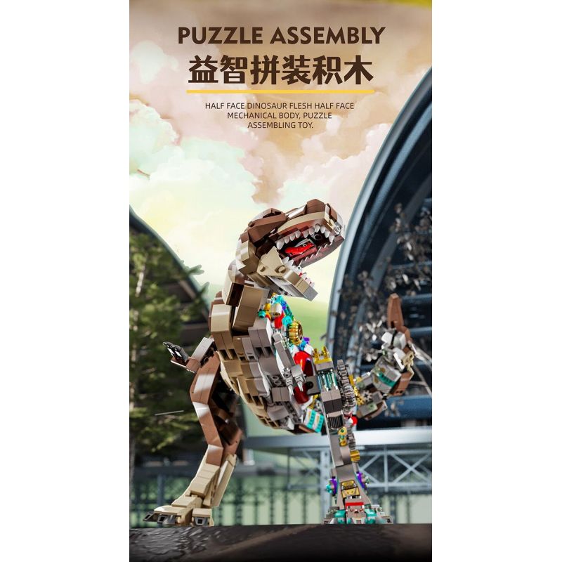 BEAUTY AND 13050 TYRANNOSAURUS REX bộ đồ chơi xếp lắp ráp ghép mô hình DINOSAUR REX 1388 khối