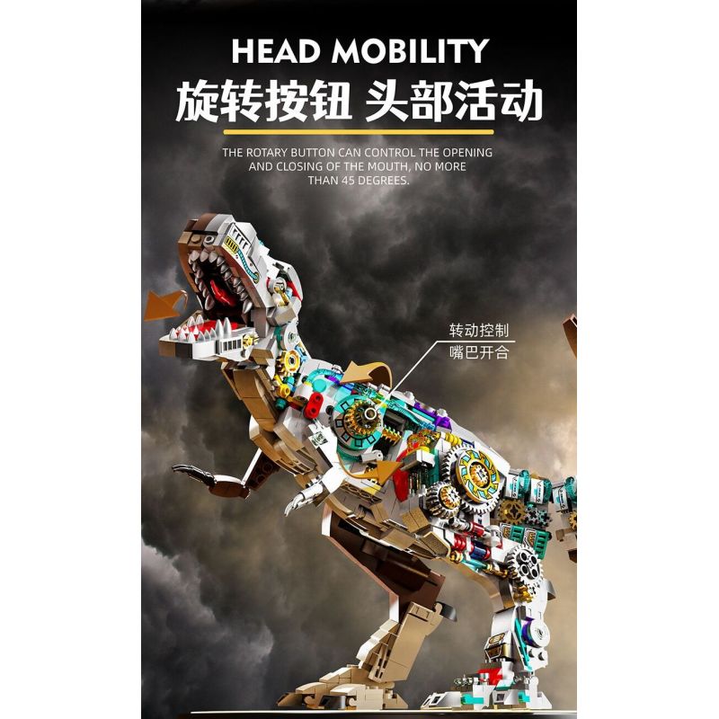 BEAUTY AND 13050 TYRANNOSAURUS REX bộ đồ chơi xếp lắp ráp ghép mô hình DINOSAUR REX 1388 khối