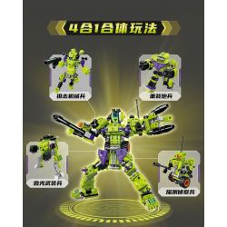 QMAN ENLIGHTEN KEEPPLEY 42203 PHẢN ỨNG TỔNG HỢP PIONEER WARRIOR 4 KẾT bộ đồ chơi xếp lắp ráp ghép mô hình