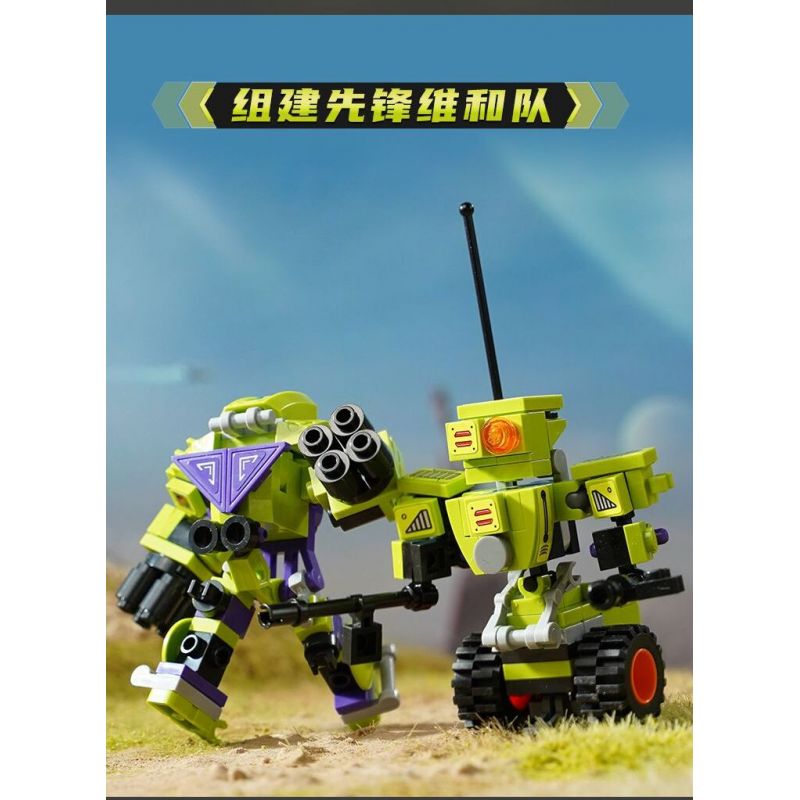 QMAN ENLIGHTEN KEEPPLEY 42203 PHẢN ỨNG TỔNG HỢP PIONEER WARRIOR 4 KẾT bộ đồ chơi xếp lắp ráp ghép mô hình