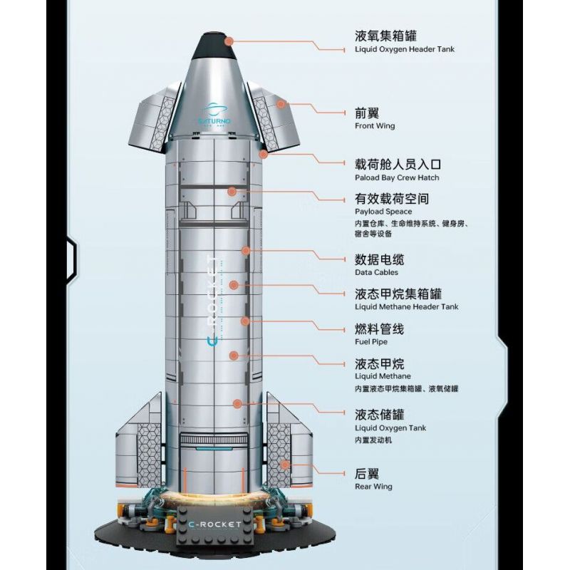 TOP TOY TC1409 1409 PHI THUYỀN KHÔNG GIAN-X bộ đồ chơi xếp lắp ráp ghép mô hình STARSHIP 700 khối