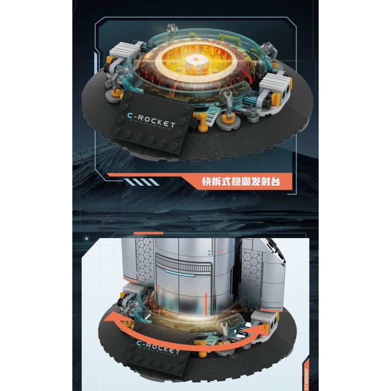 TOP TOY TC1409 1409 PHI THUYỀN KHÔNG GIAN-X bộ đồ chơi xếp lắp ráp ghép mô hình STARSHIP 700 khối