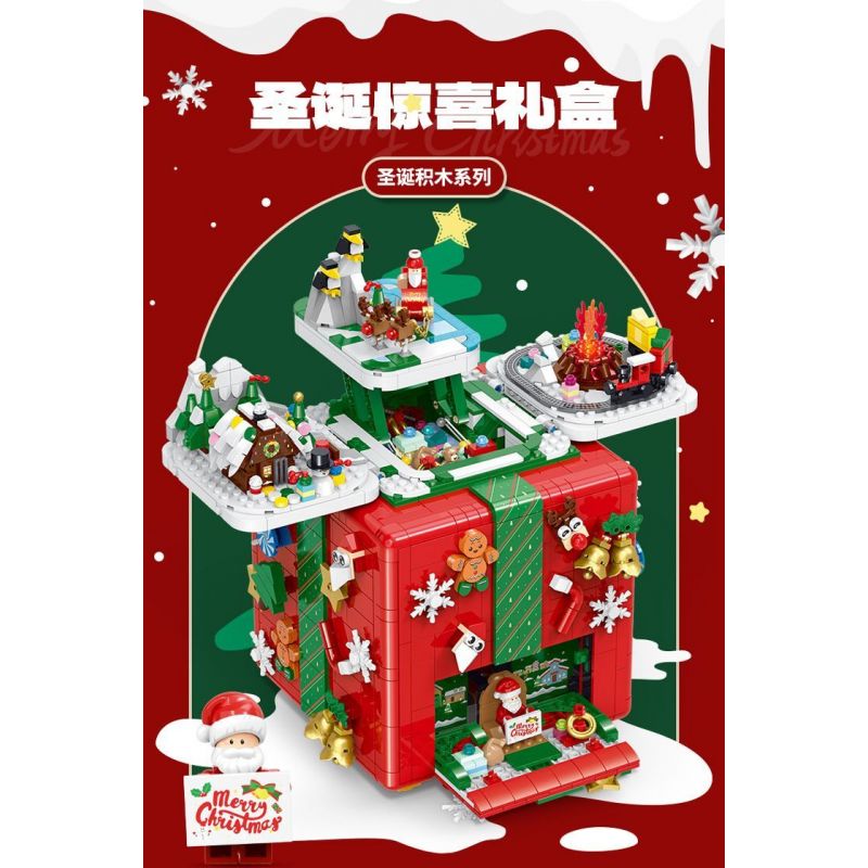 GULY 60506 HỘP QUÀ GIÁNG SINH BẤT NGỜ bộ đồ chơi xếp lắp ráp ghép mô hình Creator Sáng Tạo 2866 khối