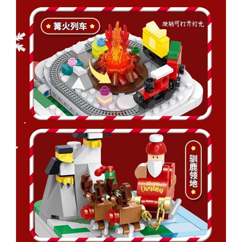 GULY 60506 HỘP QUÀ GIÁNG SINH BẤT NGỜ bộ đồ chơi xếp lắp ráp ghép mô hình Creator Sáng Tạo 2866 khối