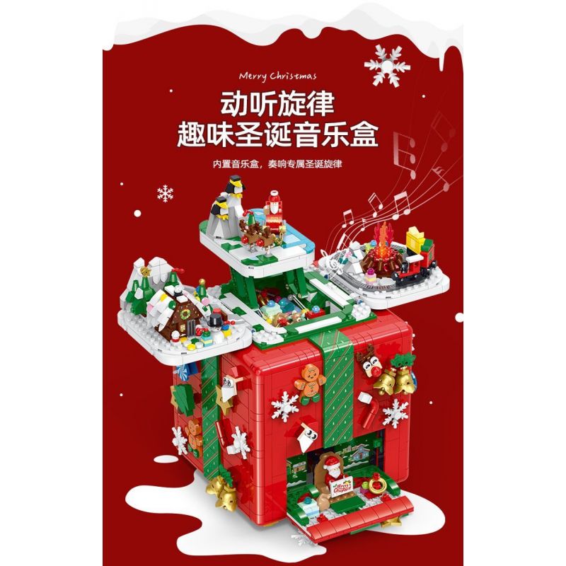 GULY 60506 HỘP QUÀ GIÁNG SINH BẤT NGỜ bộ đồ chơi xếp lắp ráp ghép mô hình Creator Sáng Tạo 2866 khối