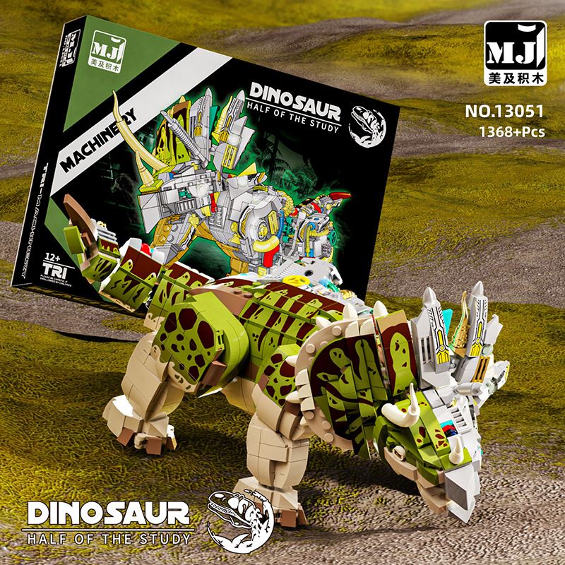 BEAUTIFUL AND 13051 non Lego TRICERATOPS NGƯỜI MÁY bộ đồ chơi xếp lắp ráp ghép mô hình DINOSAUR 1368 khối