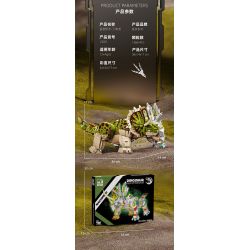 BEAUTY AND 13051 TRICERATOPS NGƯỜI MÁY bộ đồ chơi xếp lắp ráp ghép mô hình DINOSAUR 1368 khối