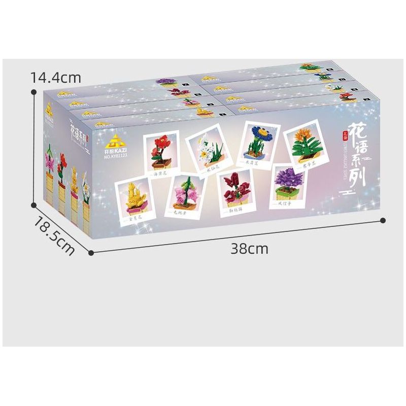 Kazi KY81123 81123 NGÔN NGỮ CỦA CÁC LOÀI HOA 8 LOẠI THU HẢI ĐƯỜNG THỦY TIÊN MỘC QUA MAO ĐỊA HOÀNG ĐỖ QUYÊN LỤC BÌNH CLIVIA LÁ BẮC VÀNG bộ đồ chơi xếp lắp ráp ghép mô hình Creator FLOWER LANGUAGE Sáng Tạo 805 khối