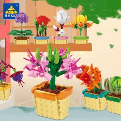Kazi KY81124 81124 NGÔN NGỮ HOA 8 LOẠI CÚC LAN ANH TÚC ĐÈN LỒNG BƯỚM MỘC CỦ SEN HÀNH LÁ bộ đồ chơi xếp lắp ráp ghép mô hình Creator FLOWER LANGUAGE Sáng Tạo 805 khối