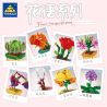 Kazi KY81124 81124 NGÔN NGỮ HOA 8 LOẠI CÚC LAN ANH TÚC ĐÈN LỒNG BƯỚM MỘC CỦ SEN HÀNH LÁ bộ đồ chơi xếp lắp ráp ghép mô hình Creator FLOWER LANGUAGE Sáng Tạo 805 khối