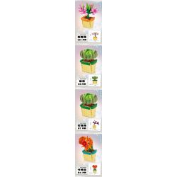 Kazi KY81124 81124 NGÔN NGỮ HOA 8 LOẠI CÚC LAN ANH TÚC ĐÈN LỒNG BƯỚM MỘC CỦ SEN HÀNH LÁ bộ đồ chơi xếp lắp ráp ghép mô hình Creator FLOWER LANGUAGE Sáng Tạo 805 khối