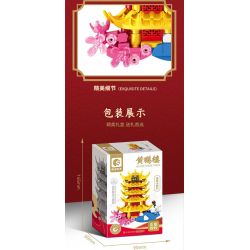 SEMBO 601555 NAM CHÂM TỦ LẠNH THÁP HẠC VÀNG bộ đồ chơi xếp lắp ráp ghép mô hình Architecture Công Trình Kiến Trúc 147 khối